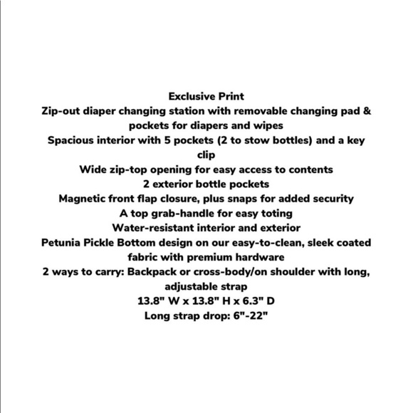 Petunia Pickle Bottom Square Floral Boxy Backpack - Picture 14 of 14